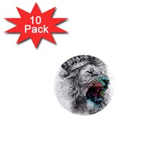 Lion King Head 1  Mini Magnet (10 Pack)  by Sudhe