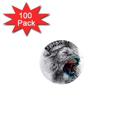 Lion King Head 1  Mini Magnets (100 Pack)  by Sudhe