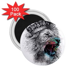 Lion King Head 2 25  Magnets (100 Pack)  by Sudhe