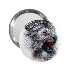 Lion King Head 2 25  Handbag Mirrors by Sudhe