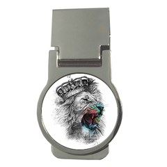 Lion King Head Money Clips (round)  by Sudhe