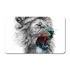 Lion King Head Magnet (rectangular) by Sudhe