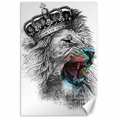 Lion King Head Canvas 24  X 36  by Sudhe