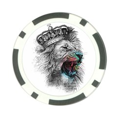 Lion King Head Poker Chip Card Guard (10 Pack) by Sudhe