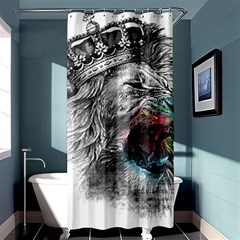 Lion King Head Shower Curtain 36  X 72  (stall)  by Sudhe