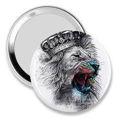 Lion King Head 3  Handbag Mirrors by Sudhe