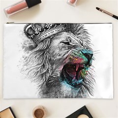 Lion King Head Cosmetic Bag (xxl) by Sudhe