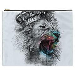 Lion King Head Cosmetic Bag (xxxl) by Sudhe