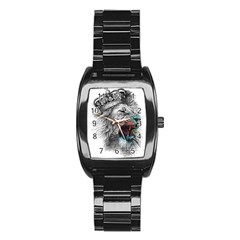 Lion King Head Stainless Steel Barrel Watch by Sudhe