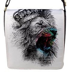 Lion King Head Flap Closure Messenger Bag (s) by Sudhe