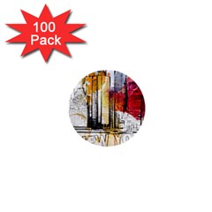 New York City Skyline Vector Illustration 1  Mini Buttons (100 Pack)  by Sudhe