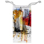 New York City Skyline Vector Illustration Jewelry Bag Front