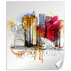 New York City Skyline Vector Illustration Canvas 8  X 10  by Sudhe