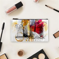 New York City Skyline Vector Illustration Cosmetic Bag (small) by Sudhe