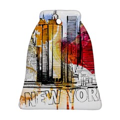 New York City Skyline Vector Illustration Ornament (bell) by Sudhe