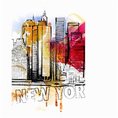 New York City Skyline Vector Illustration Small Garden Flag (two Sides) by Sudhe