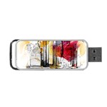 New York City Skyline Vector Illustration Portable USB Flash (Two Sides) Back