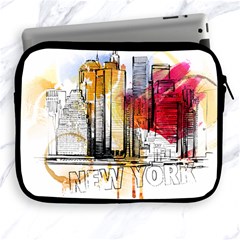 New York City Skyline Vector Illustration Apple Ipad 2/3/4 Zipper Cases by Sudhe