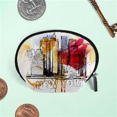 New York City Skyline Vector Illustration Accessory Pouch (small) by Sudhe