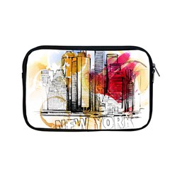 New York City Skyline Vector Illustration Apple Macbook Pro 13  Zipper Case by Sudhe