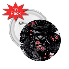 Sleeve Tattoo  Samurai 2 25  Buttons (10 Pack)  by Sudhe