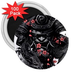 Sleeve Tattoo  Samurai 3  Magnets (100 Pack) by Sudhe