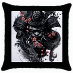 Sleeve Tattoo  Samurai Throw Pillow Case (Black) Front