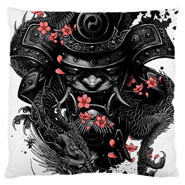 Sleeve Tattoo  Samurai Large Cushion Case (Two Sides)