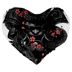 Sleeve Tattoo  Samurai Large 19  Premium Heart Shape Cushions by Sudhe