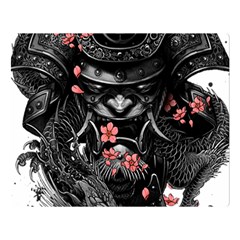 Sleeve Tattoo  Samurai Double Sided Flano Blanket (large)  by Sudhe