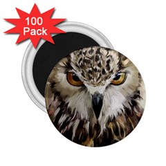 Vector Hand Painted Owl 2 25  Magnets (100 Pack)  by Sudhe