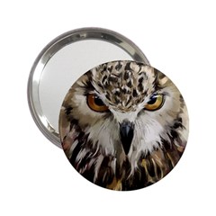 Vector Hand Painted Owl 2 25  Handbag Mirrors by Sudhe