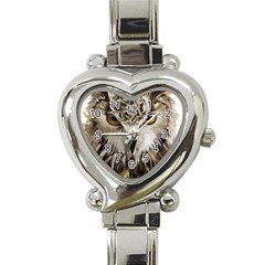 Vector Hand Painted Owl Heart Italian Charm Watch by Sudhe