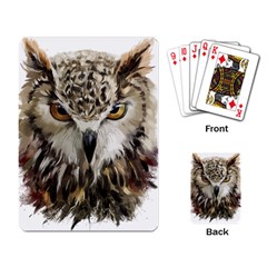 Vector Hand Painted Owl Playing Cards Single Design by Sudhe