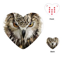 Vector Hand Painted Owl Playing Cards (heart) by Sudhe