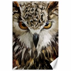 Vector Hand Painted Owl Canvas 24  X 36  by Sudhe