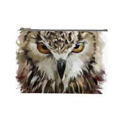 Vector Hand Painted Owl Cosmetic Bag (large) by Sudhe