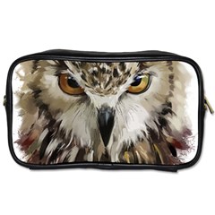 Vector Hand Painted Owl Toiletries Bag (one Side) by Sudhe