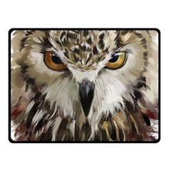 Vector Hand Painted Owl Fleece Blanket (small) by Sudhe