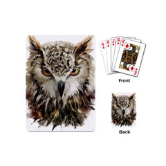 Vector Hand Painted Owl Playing Cards (mini) by Sudhe