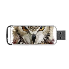 Vector Hand Painted Owl Portable Usb Flash (one Side) by Sudhe