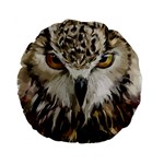 Vector Hand Painted Owl Standard 15  Premium Round Cushions Front