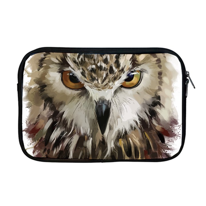 Vector Hand Painted Owl Apple MacBook Pro 17  Zipper Case