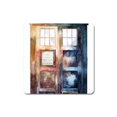 Tardis Doctor Who Transparent Square Magnet by Sudhe