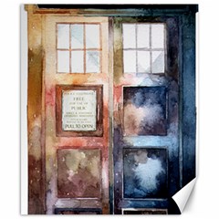 Tardis Doctor Who Transparent Canvas 8  X 10  by Sudhe