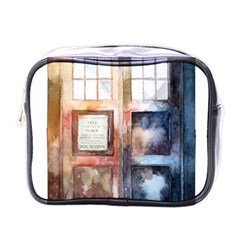 Tardis Doctor Who Transparent Mini Toiletries Bag (one Side)