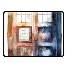 Tardis Doctor Who Transparent Fleece Blanket (small) by Sudhe