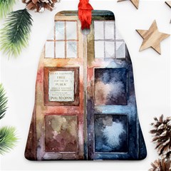 Tardis Doctor Who Transparent Bell Ornament (two Sides) by Sudhe