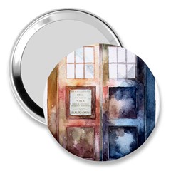 Tardis Doctor Who Transparent 3  Handbag Mirrors by Sudhe