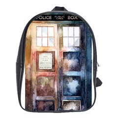 Tardis Doctor Who Transparent School Bag (xl) by Sudhe